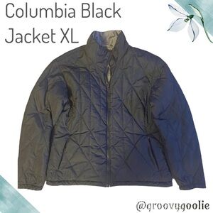 Women’s Columbia Quilted Jacket, Reversible, Black/Gray, P2P:22.5” Length:25.5”